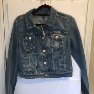 White House Black Market Cropped Jean Jacket